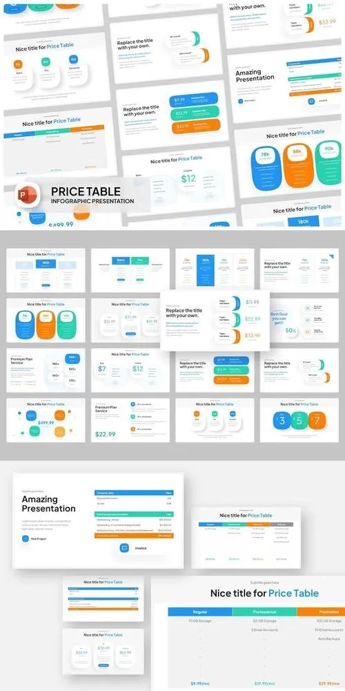Price Table Infographic PowerPoint Template