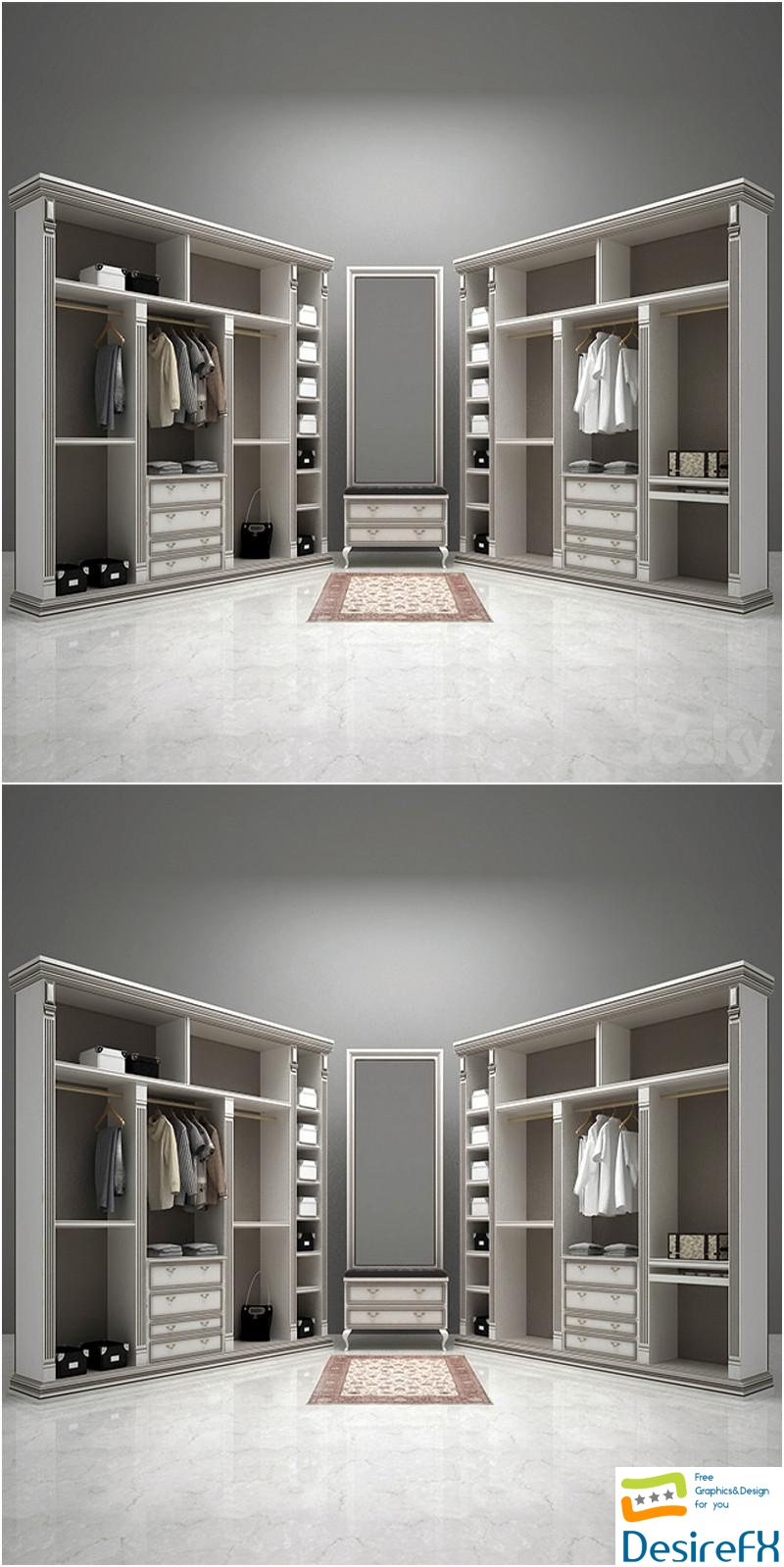 PRO dressing room 3D Model