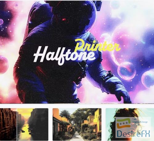Retro Halftone Printer Photo Effect - 92526897