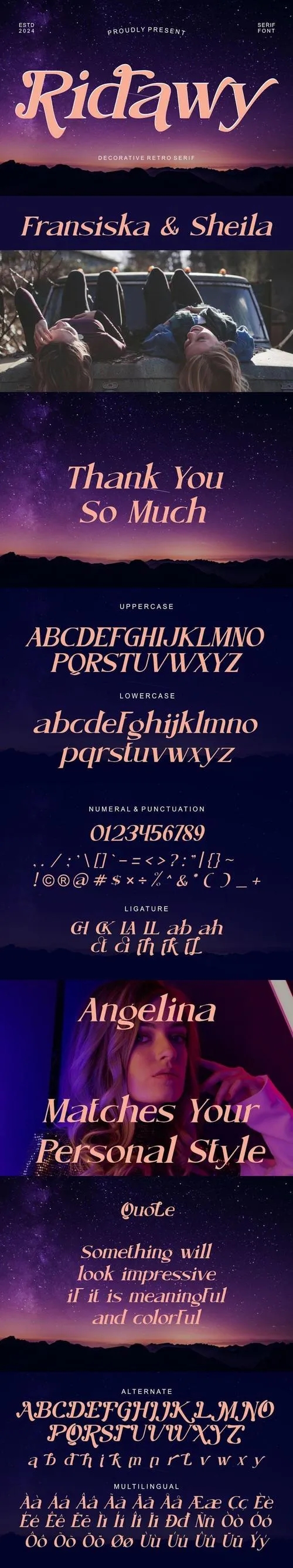 Ridawy - Decorative Modern Serif