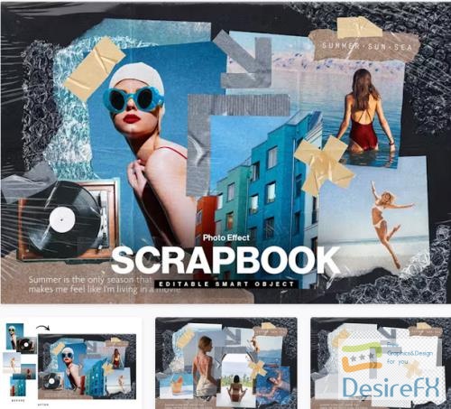 Scrapbook Photo Collage Template - YMJQWBP