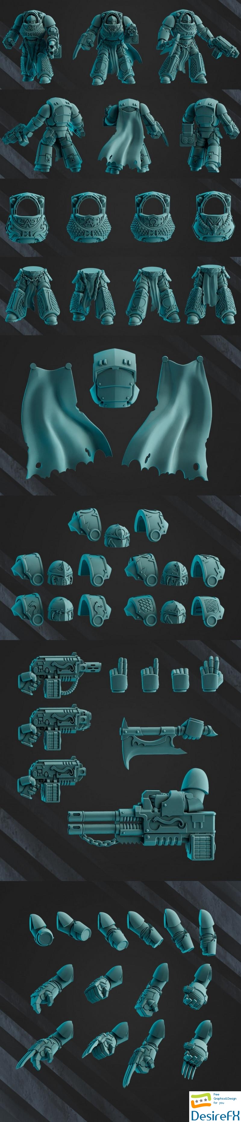 Scylla Legion Destroyers Squad Build Kit - 3D Print