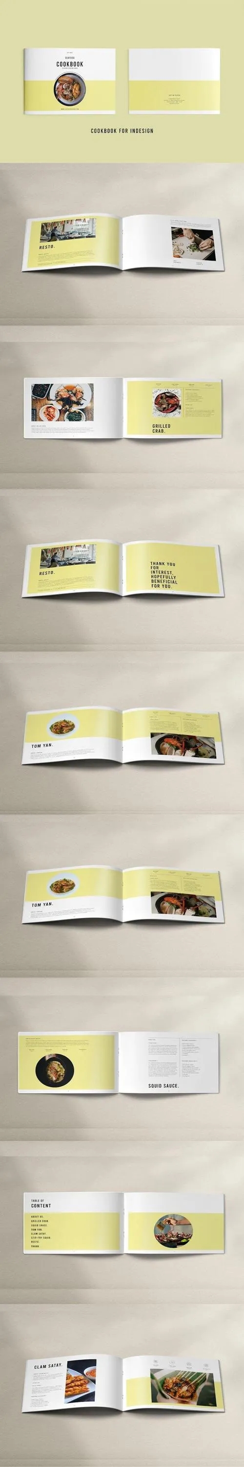 Download Seafood CookBook | Recipe Book Landscape - DesireFX.COM