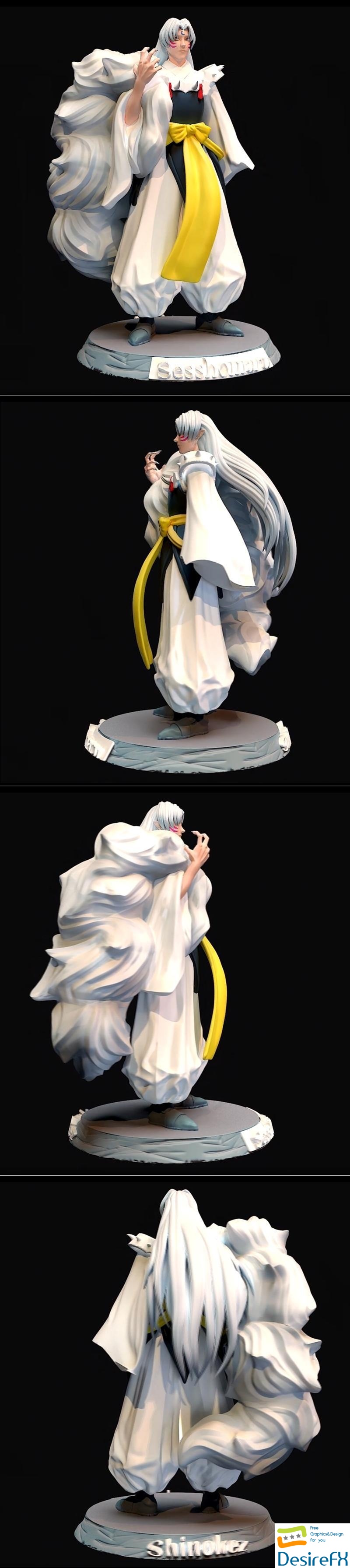 Sesshomaru Digital sculpture 3D Print