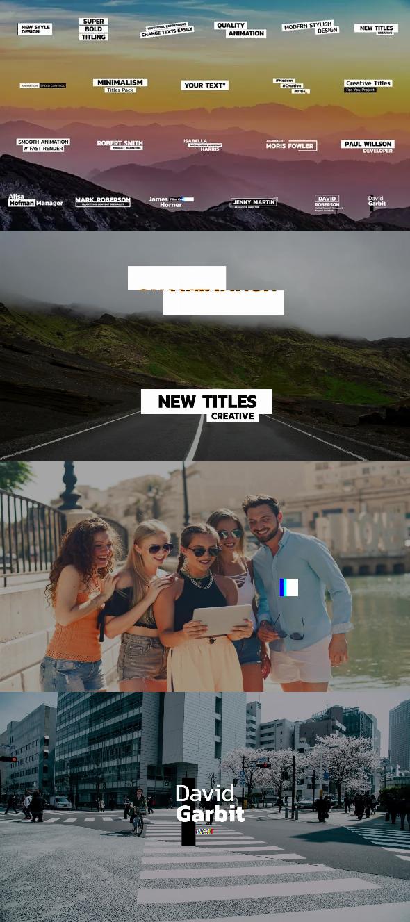 Simple Titles & Lower Thirds | After Effects 51602583 Videohive