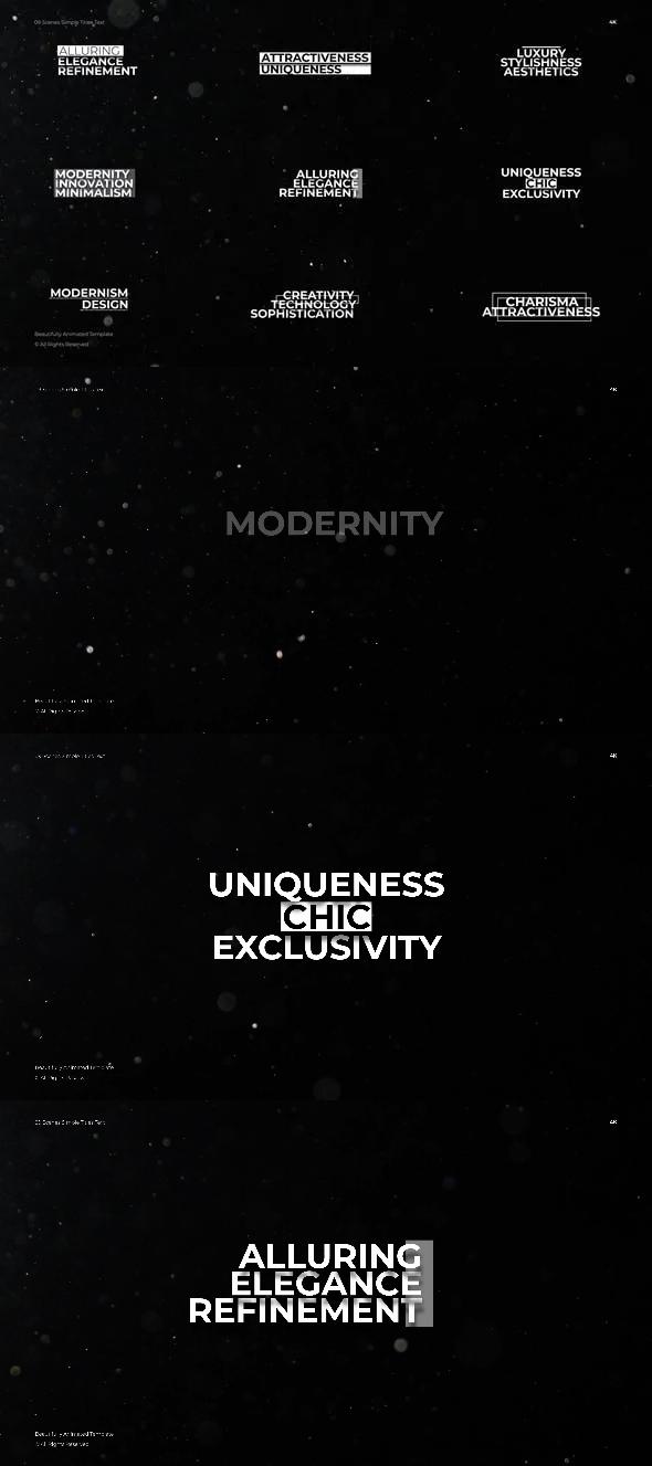 Simple Titles Text | After Effects 51935543 Videohive