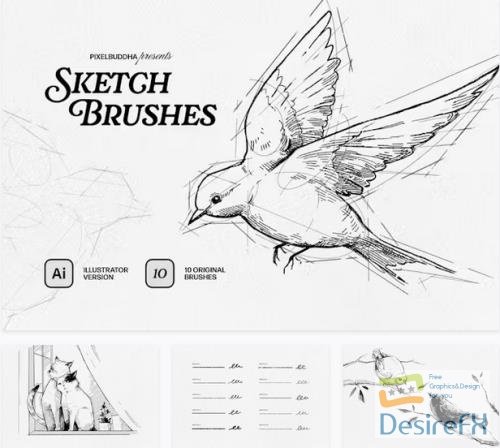 Sketch Brushes for Illustrator - 92539161