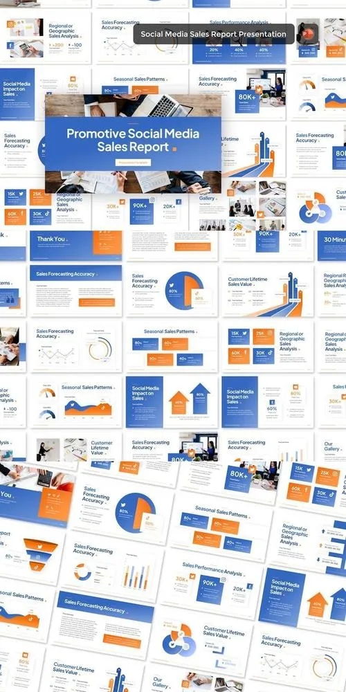 Social Media Sales Report PowerPoint
