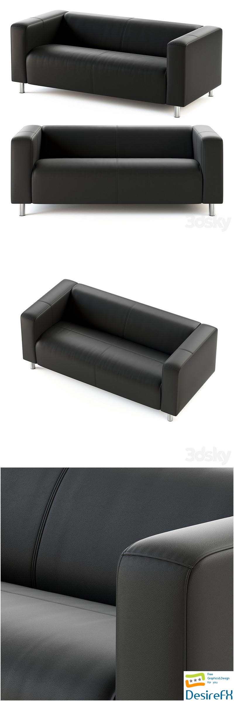 Sofa Klippan IKEA 3D Model