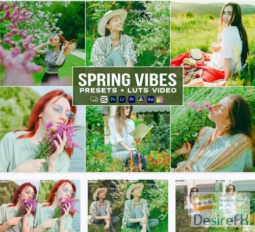 Spring Vibes Presets - luts Videos Premiere Pro - SSDF5Y2