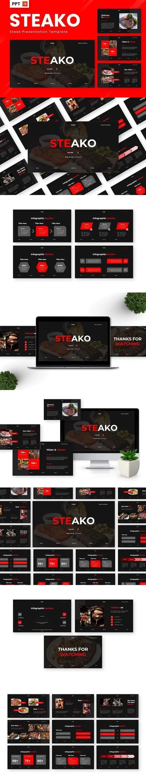 Steako - Steak Powerpoint Templates