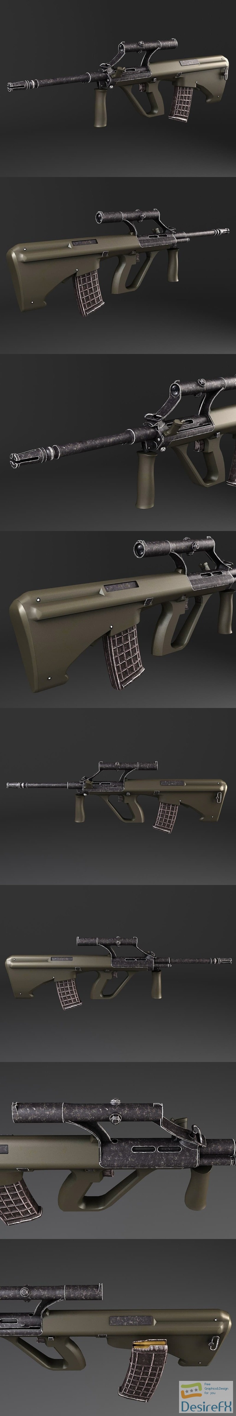 Steyr Aug A1 assault rifle 3D Model