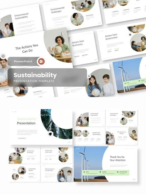 Sustainability Presentation Template PowerPoint
