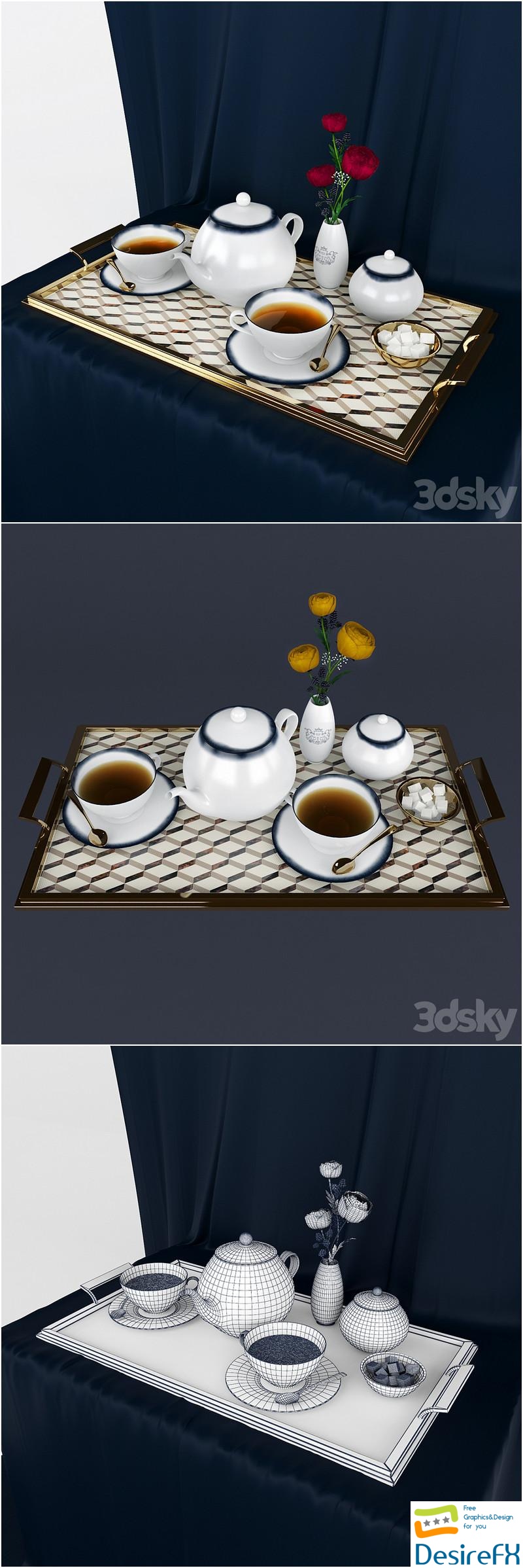 Tea service 3D Model