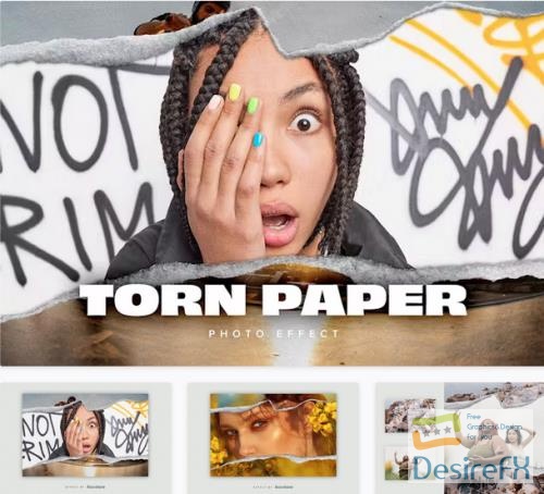 Torn Paper PSD Photo Effect - P8P427U