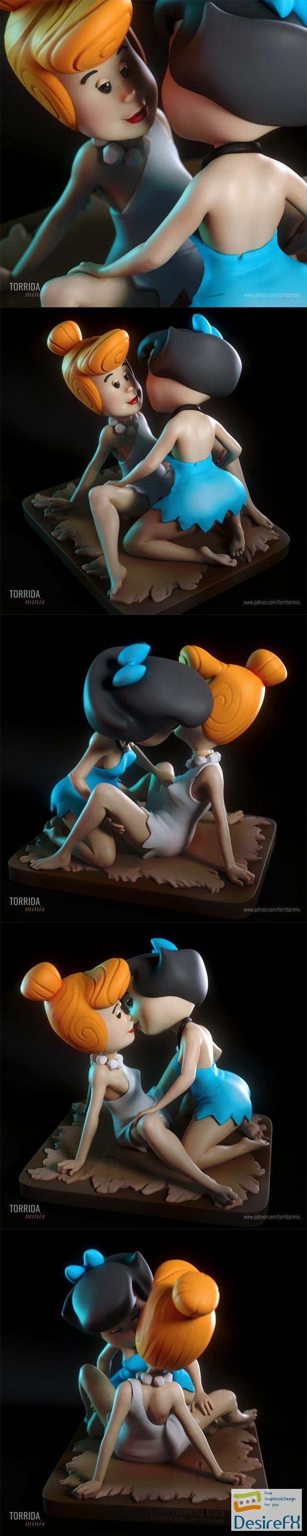 Torrida Minis – Betty and Wilma – 3D Print