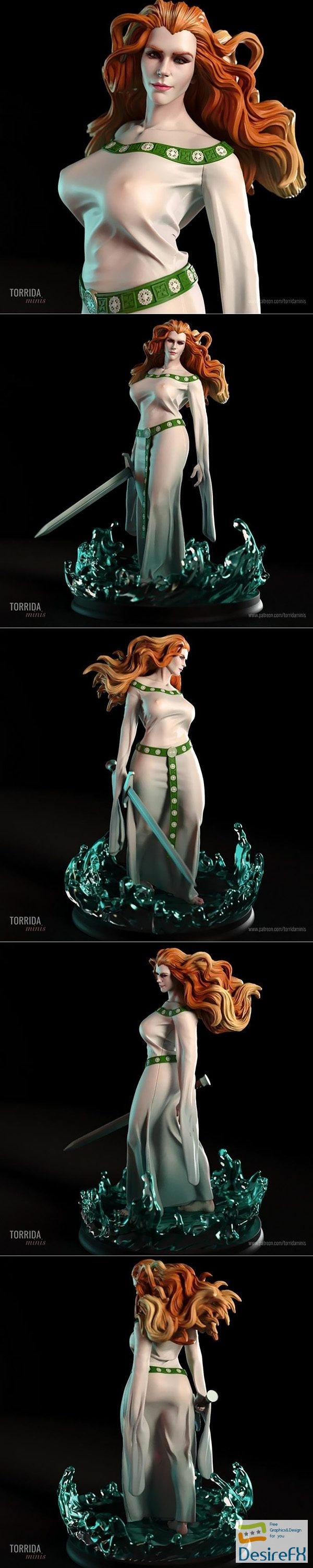 Torrida Minis – Lady of the lake – 3D Print