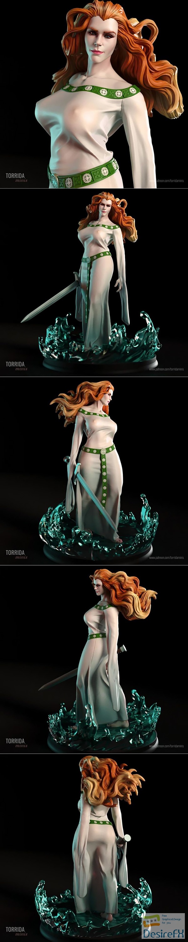 Torrida Minis – Lady of the lake – 3D Print