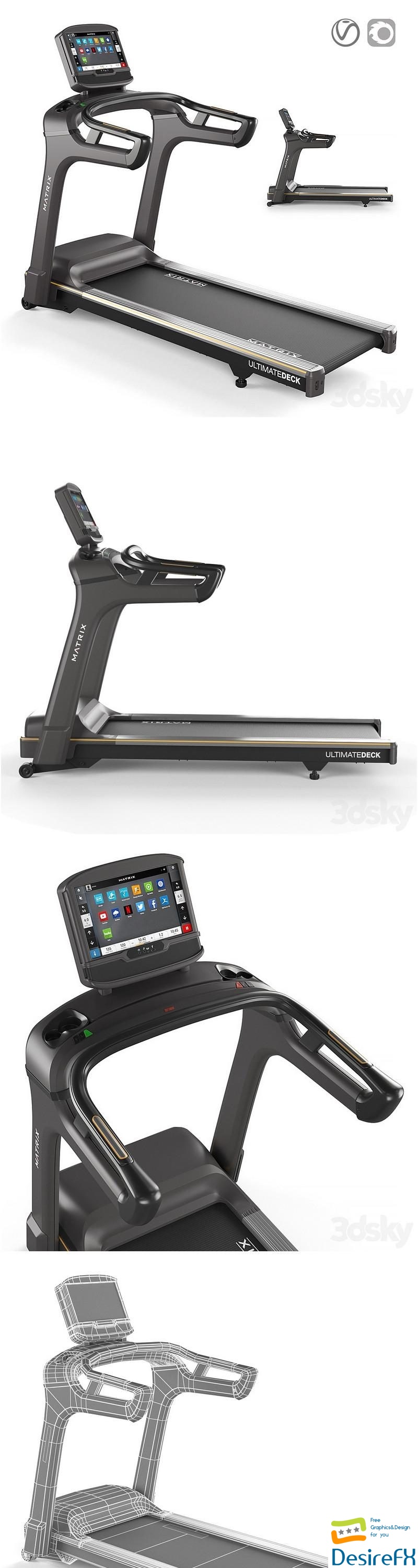 Treadmill Matrix T75 XIR 3D Model