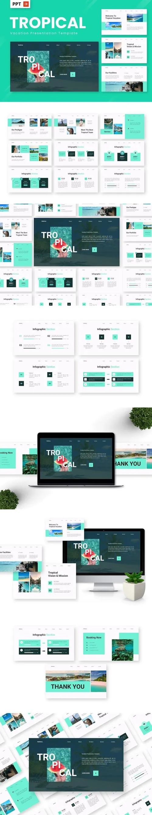 Tropical - Vacation Powerpoint Templates