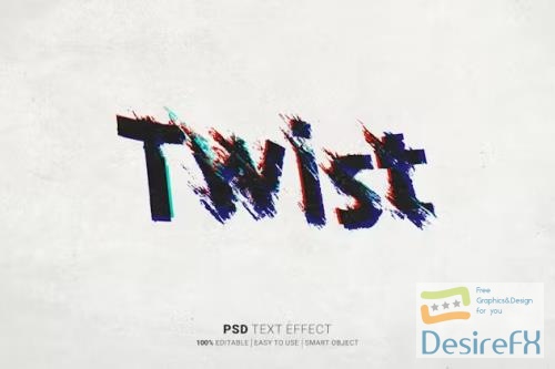 Twist Distortion Editable Text Effect - LLK3HWR