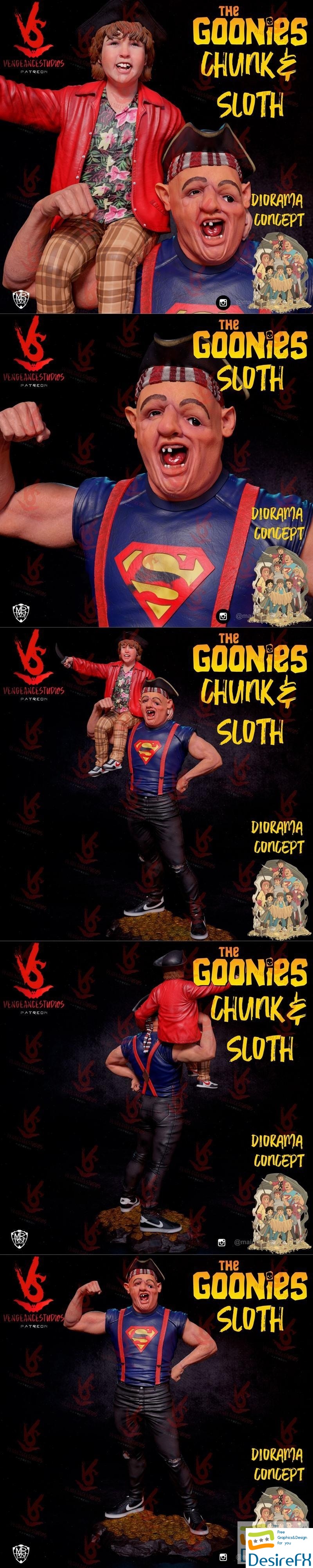 Vengeancestudios - Chunk And Sloth 3D Print