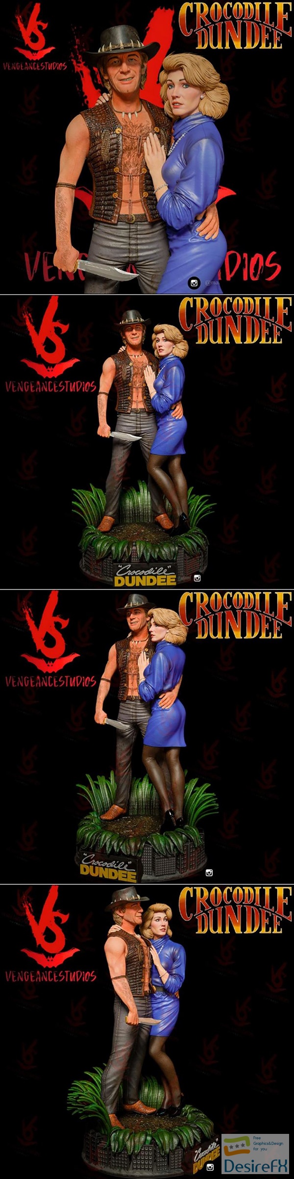 Vengeancestudios – Crocodile Dundee – 3D Print