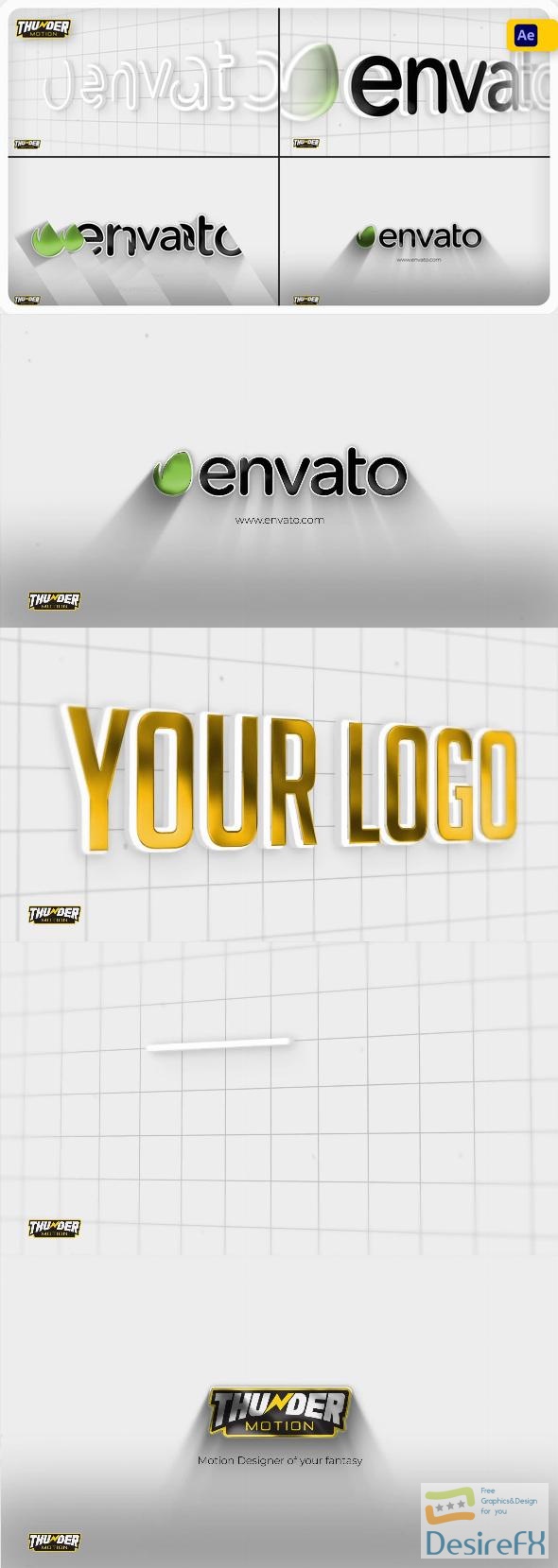 VideoHive Clean 3D Stroke Logo Reveal 50780757