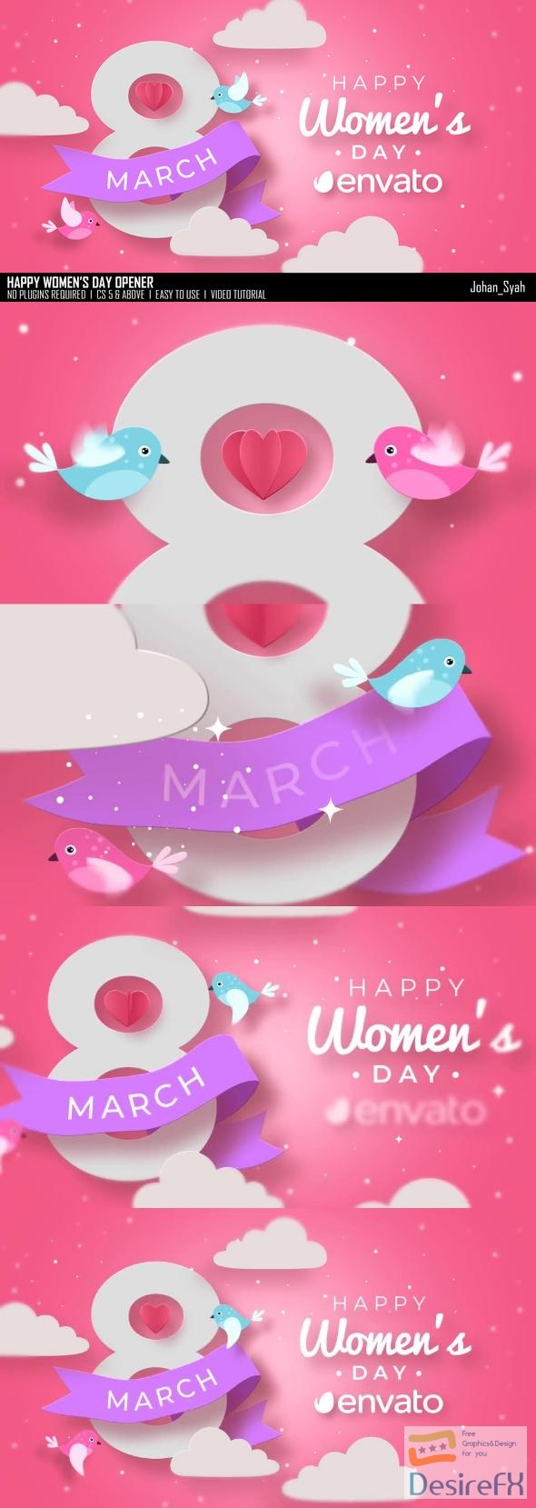 Download VideoHive Happy Women’s Day Opener 50868638 - DesireFX.COM