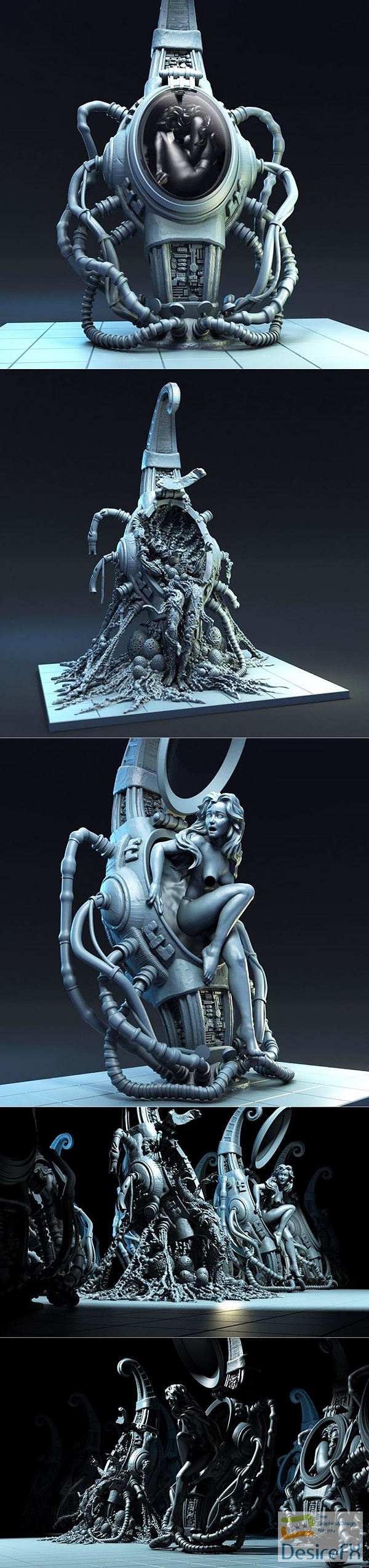 Waking Up To A Nightmare – Diorama – 3D Print