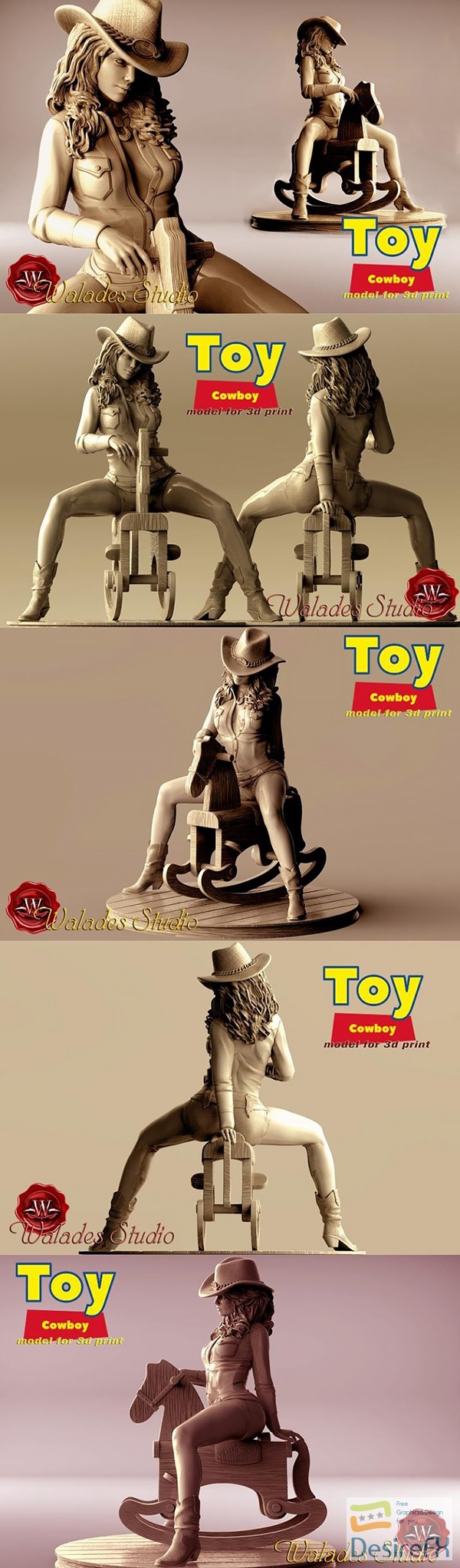 Walades Studio – Toy Cowboy – 3D Print