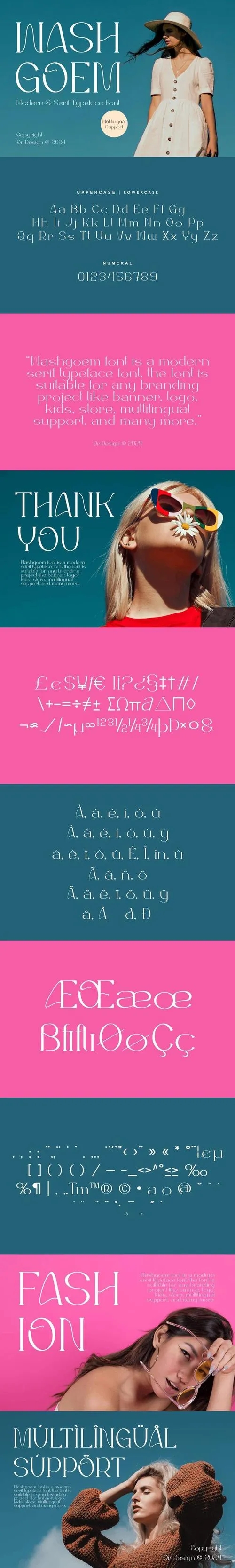 Washgoem - Modern & Serif Typeface Font