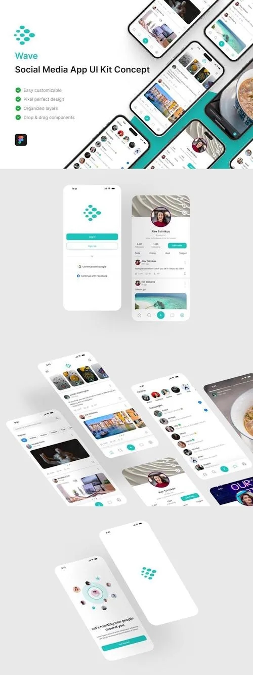 Wave - Social Media App UI Kit