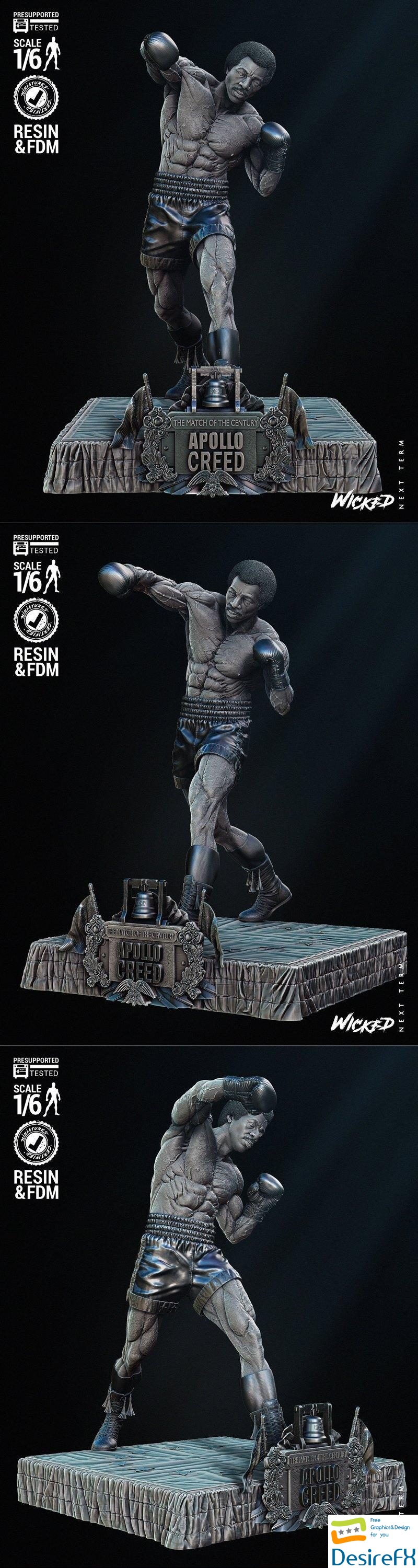 Wicked - Apollo Creed Sculpture 3D Print