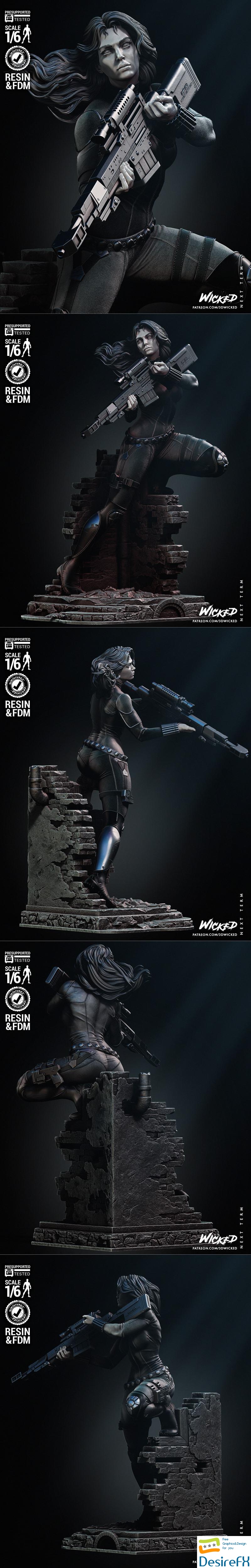 Wicked - Black Widow Sculpture 3D Print