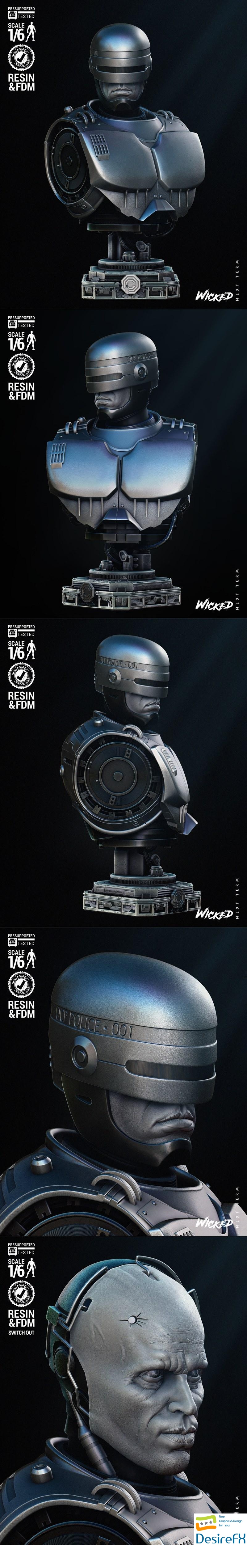 Wicked - Robocop Portrait Bust 3D Print