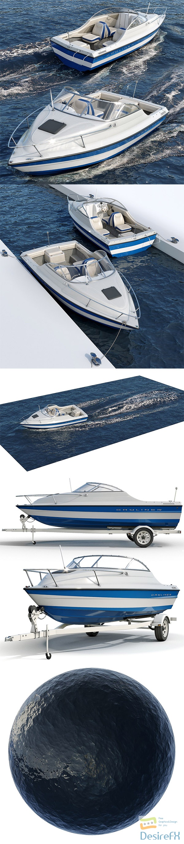 Yacht Boat Bayliner 3D Model
