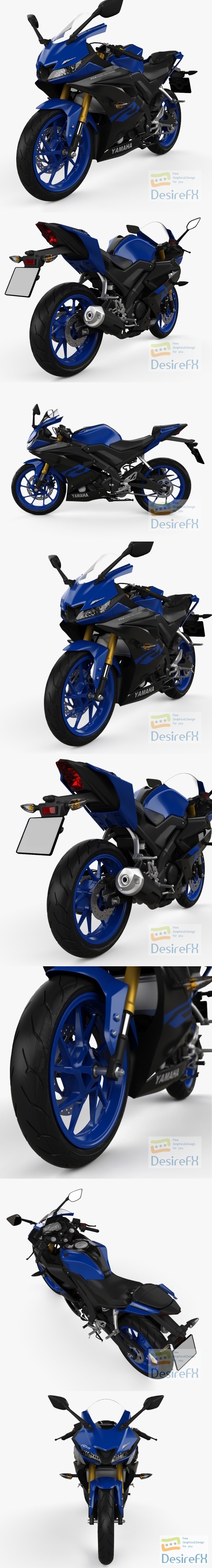 Yamaha R15 2020 3D Model