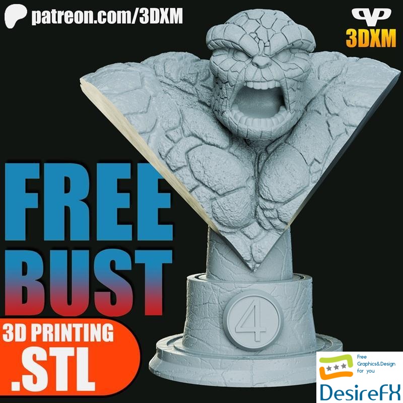 3DXM - The Thing Bust 3D Print