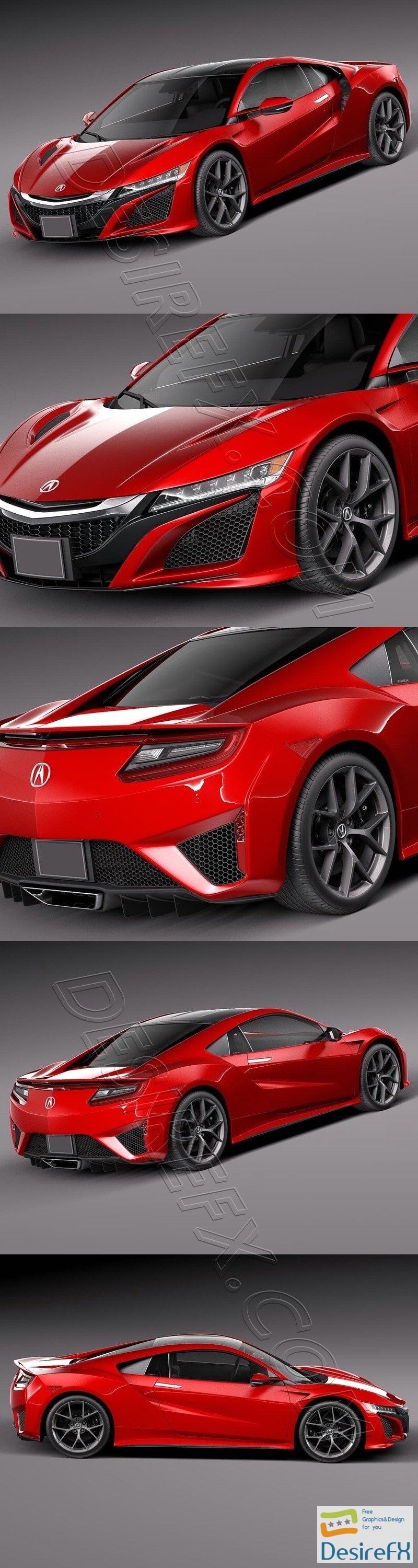 Acura NSX 2016 3D Model