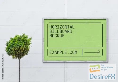 Adobestock - Horizontal Billboard with Tree Mockup 783076761