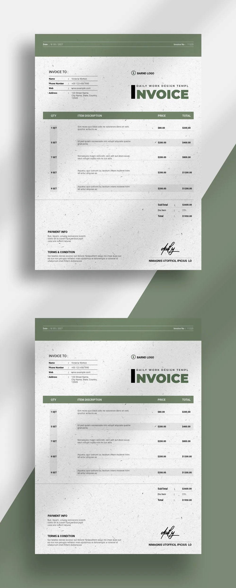 Adobestock - Invoice Flyer Template 723774558