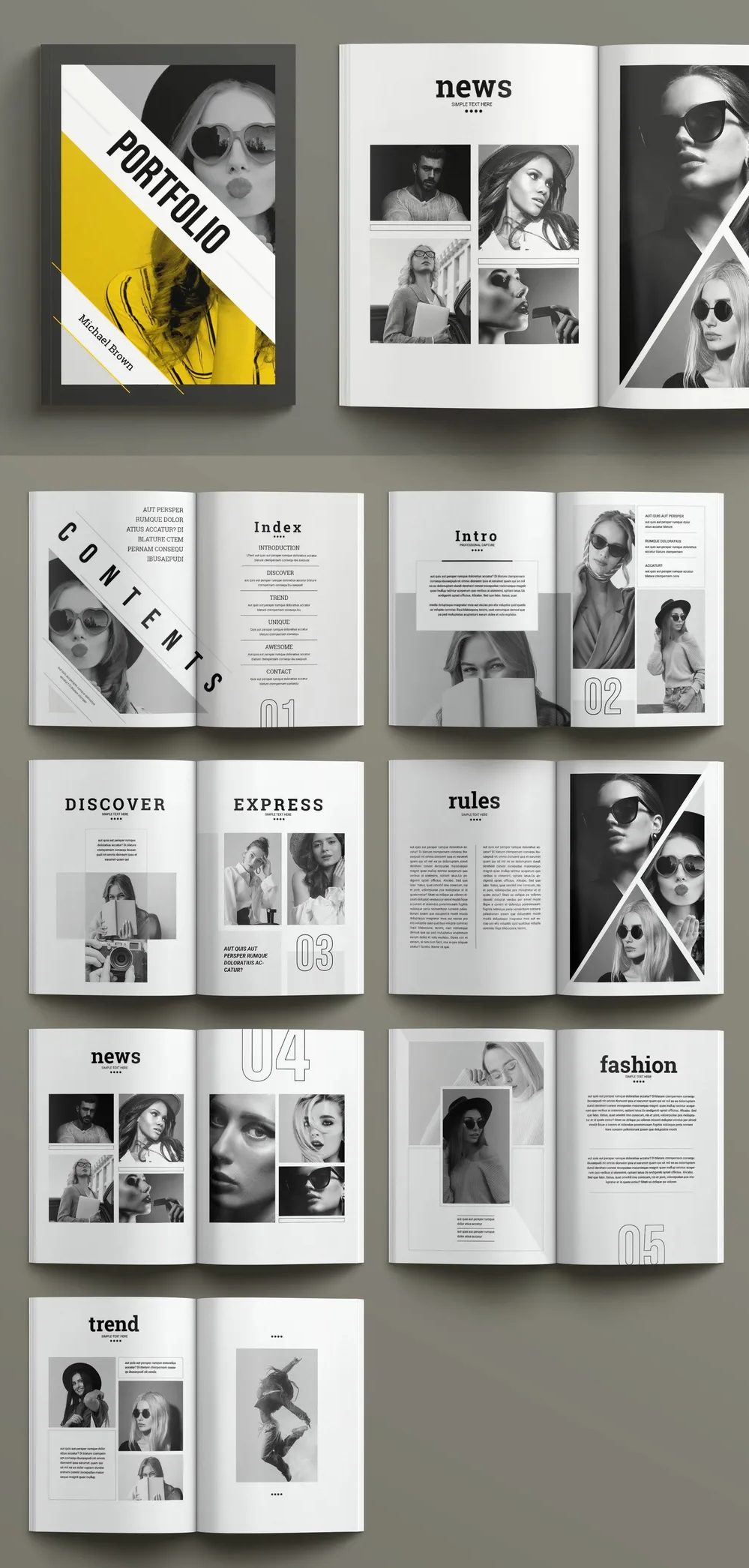 Adobestock - Portfolio Magazine Design Layout 723778788