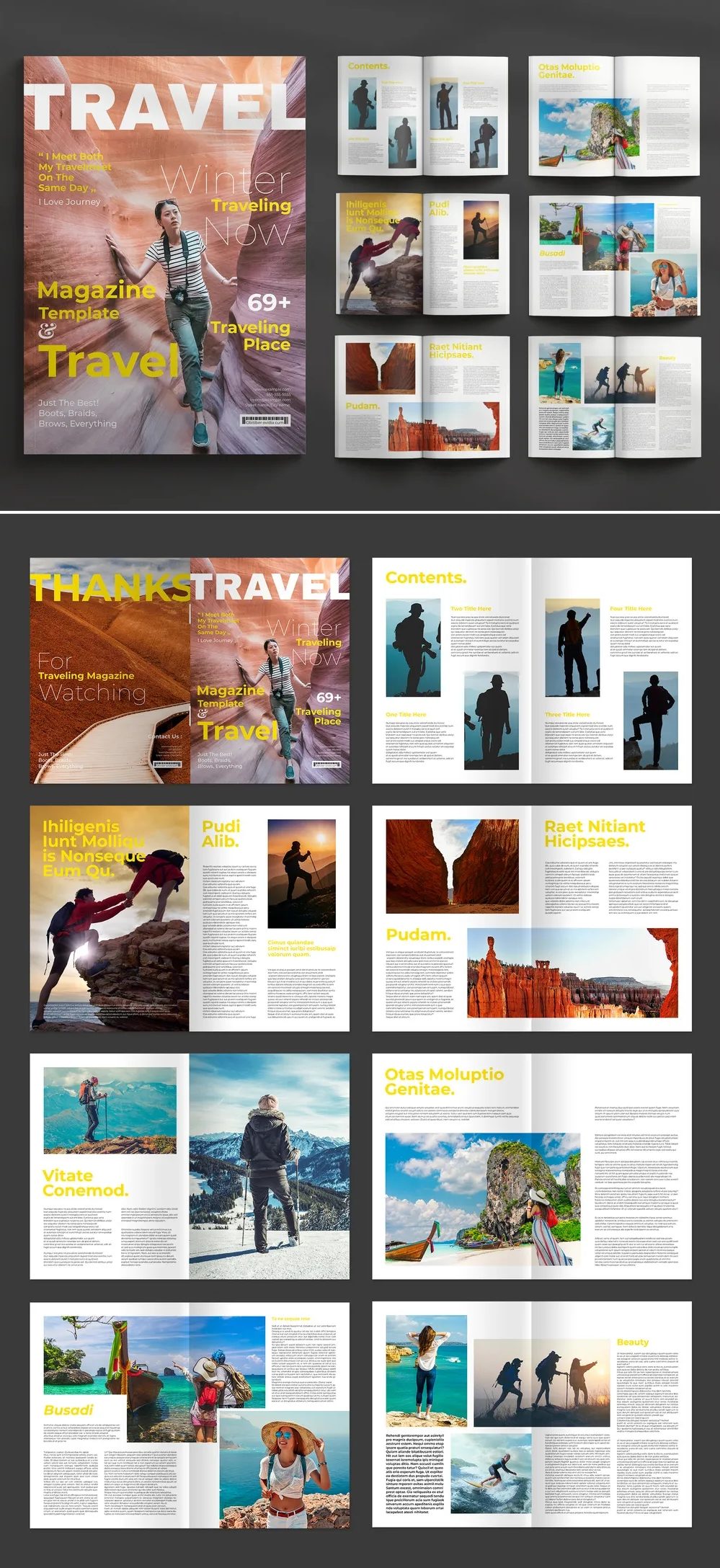 Adobestock - Travel Magazine Template 723727005