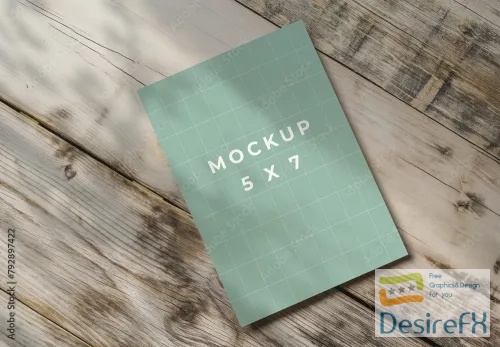 Adobestock - Vertical Card Mockup For Wedding Invitations With Generative ai 792897422