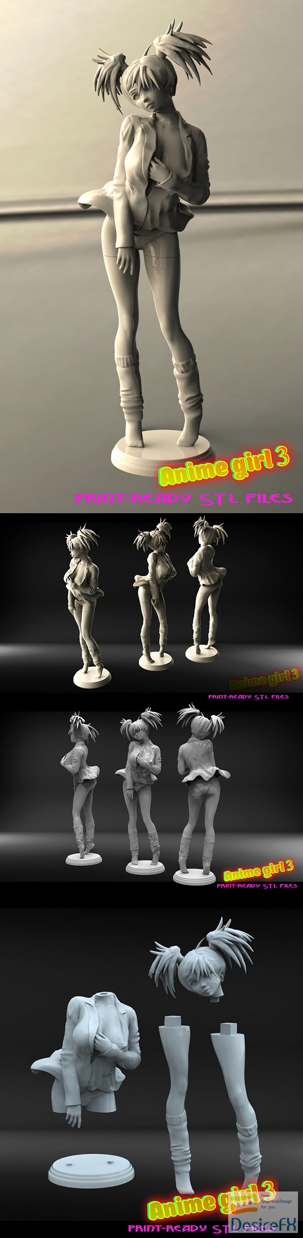 Anime Girl 3 – 3D Print