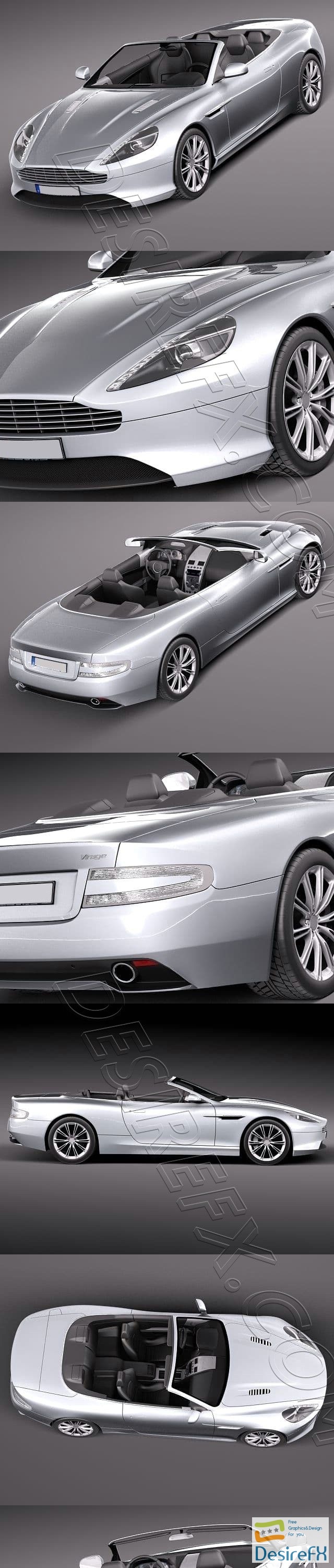 Aston Martin Virage Volante 2012 3D Model