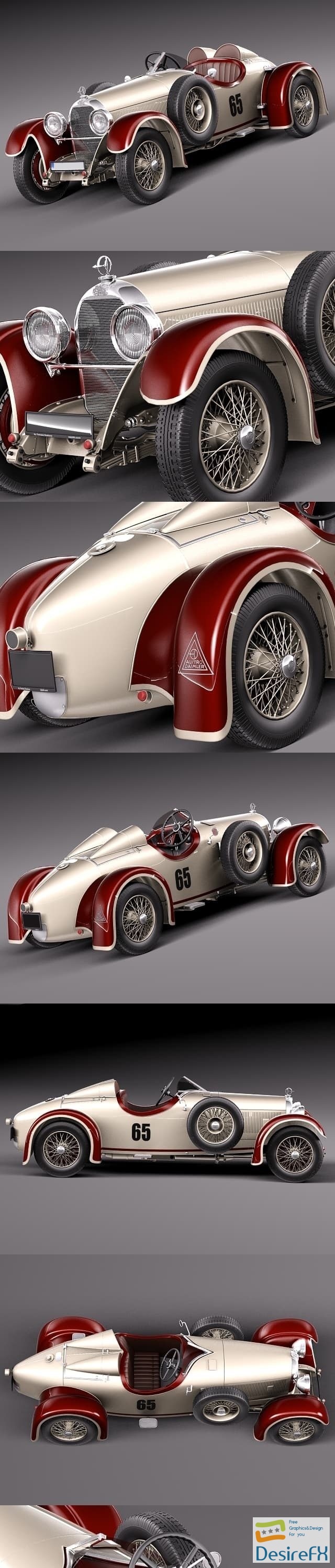 Austro Daimler 1929 3D Model