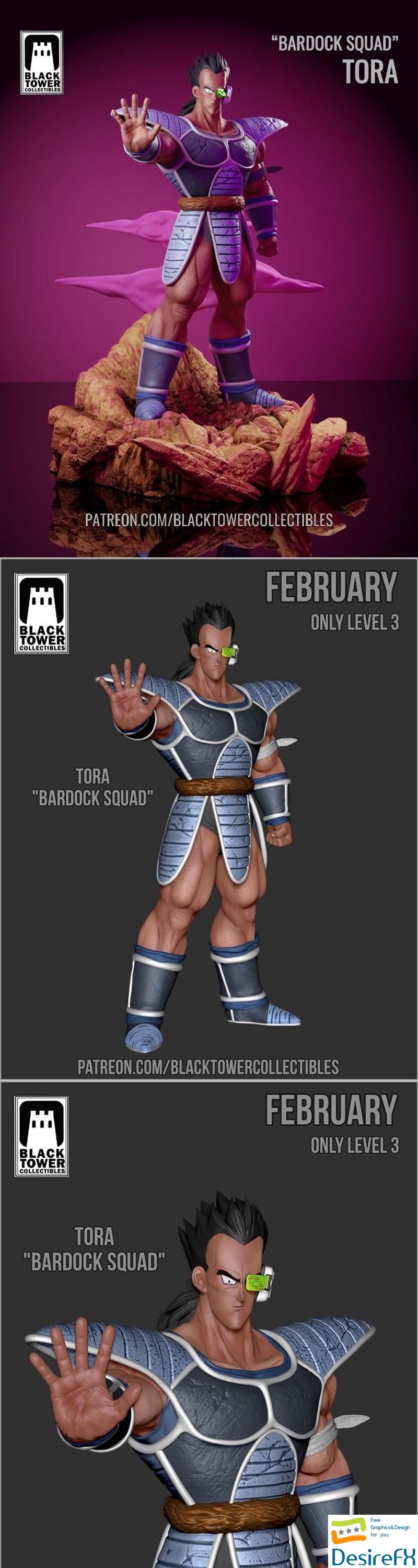 Black Towe Collectibles - Tora Bardock Squad 3D Print
