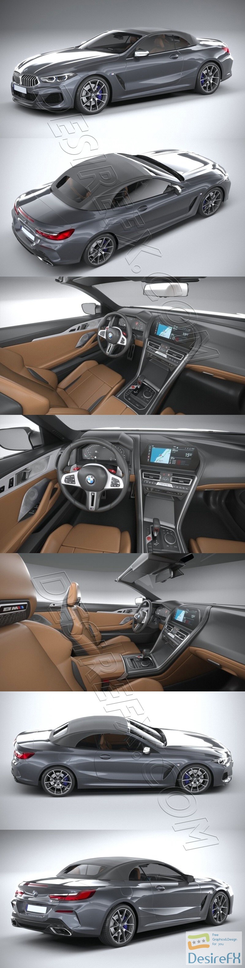BMW 8-Series Convertible 2020 3D Model